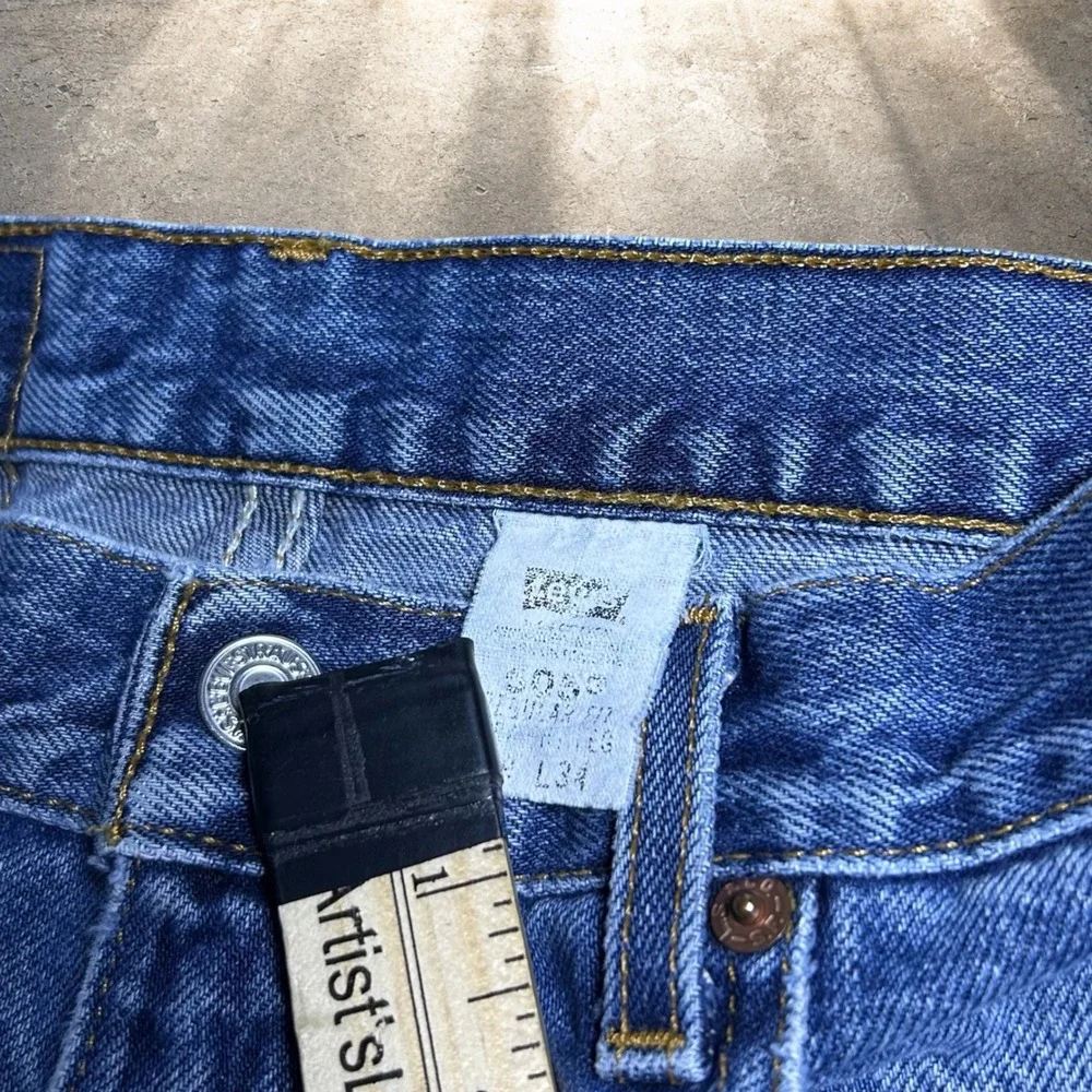 Levi's 505 Regular Fit Straight Leg Blue Denim Jeans Vintage 90s Skater 29x34